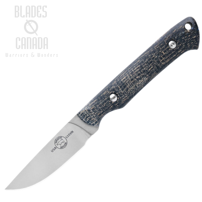 White River Small Game Fixed Blade Knife, CPM S35VN, Micarta Black, Kydex Sheath White River Small Game Fixed Blade Knife, CPM S35VN, Micarta Black, Kydex Sheath